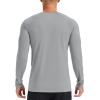 imageMAGCOMSEN Mens UPF 50 Sun Protection Shirts Long Sleeve Quick Dry UV SPF Rash Guard Fishing Running Swim AthleticLight Grey