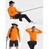 imageMAGCOMSEN Mens UPF 50 Sun Protection Shirts Long Sleeve Quick Dry UV SPF Rash Guard Fishing Running Swim AthleticOrange