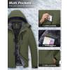 imageMAGCOMSEN Mens Winter Coats Ski Snow Water Resistant Jacket Warm Fleece Parka Raincoats with Hood for Hiking WorkArmy Green