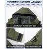 imageMAGCOMSEN Mens Winter Coats Ski Snow Water Resistant Jacket Warm Fleece Parka Raincoats with Hood for Hiking WorkArmy Green