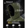 imageMAGCOMSEN Mens Winter Coats Ski Snow Water Resistant Jacket Warm Fleece Parka Raincoats with Hood for Hiking WorkArmy Green