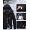 imageMAGCOMSEN Mens Winter Coats Ski Snow Water Resistant Jacket Warm Fleece Parka Raincoats with Hood for Hiking WorkBlack