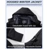 imageMAGCOMSEN Mens Winter Coats Ski Snow Water Resistant Jacket Warm Fleece Parka Raincoats with Hood for Hiking WorkBlack