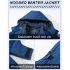 imageMAGCOMSEN Mens Winter Coats Ski Snow Water Resistant Jacket Warm Fleece Parka Raincoats with Hood for Hiking WorkDenim Blue