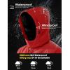 imageMAGCOMSEN Mens Winter Coats Ski Snow Water Resistant Jacket Warm Fleece Parka Raincoats with Hood for Hiking WorkRed