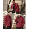 imageMAGCOMSEN Mens Winter Zip Up Polar Fleece Jacket Athletic Tactical Hiking Outdoor Jackets with 3 PocketsWine Red