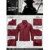 imageMAGCOMSEN Mens Winter Zip Up Polar Fleece Jacket Athletic Tactical Hiking Outdoor Jackets with 3 PocketsWine Red
