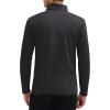 imageMAGCOMSEN Quarter Zip Pullover Men 14 Zip Golf Jacket Fleece Lined Water Resistant Sweatshirt 2 Zipper Pockets WinterBlack