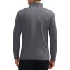 imageMAGCOMSEN Quarter Zip Pullover Men 14 Zip Golf Jacket Fleece Lined Water Resistant Sweatshirt 2 Zipper Pockets WinterDarkgrey
