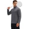 imageMAGCOMSEN Quarter Zip Pullover Men 14 Zip Golf Jacket Fleece Lined Water Resistant Sweatshirt 2 Zipper Pockets WinterDarkgrey
