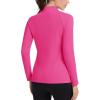 imageMAGCOMSEN Thermal Shirts for Women Mock Turtneck Long Sleeve Tops Fleece Pullover Workout Running Winter Base LayerRosered
