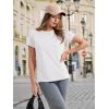 imageMAGCOMSEN Womens Cotton TShirts ShortSleeve Shirts CrewNeck Tops ClassicFit Breathable Casual Summer TeesA1white