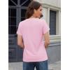 imageMAGCOMSEN Womens Cotton TShirts ShortSleeve Shirts CrewNeck Tops ClassicFit Breathable Casual Summer TeesAlight Pink