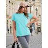 imageMAGCOMSEN Womens Cotton TShirts ShortSleeve Shirts CrewNeck Tops ClassicFit Breathable Casual Summer TeesPale Blue