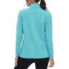 imageMAGCOMSEN Womens Fleece Jacket Zip Up Coat Lightweight Soft Warm Long Sleeve Jackets with Pockets for WinterBaqua Blue