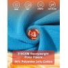 imageMAGCOMSEN Womens Fleece Lined Sweatshirt Crewneck Cotton Pullover Fall Winter Casual Long Sleeve Warm Soft TopsBright Blue