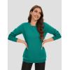 imageMAGCOMSEN Womens Fleece Lined Sweatshirt Crewneck Cotton Pullover Fall Winter Casual Long Sleeve Warm Soft TopsEmerald Green