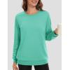 imageMAGCOMSEN Womens Fleece Lined Sweatshirt Crewneck Cotton Pullover Fall Winter Casual Long Sleeve Warm Soft TopsMint Green