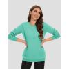 imageMAGCOMSEN Womens Fleece Lined Sweatshirt Crewneck Cotton Pullover Fall Winter Casual Long Sleeve Warm Soft TopsMint Green