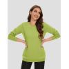 imageMAGCOMSEN Womens Fleece Lined Sweatshirt Crewneck Cotton Pullover Fall Winter Casual Long Sleeve Warm Soft TopsOlive Green