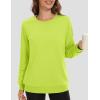 imageMAGCOMSEN Womens Fleece Lined Sweatshirt Crewneck Cotton Pullover Fall Winter Casual Long Sleeve Warm Soft TopsYellow Green