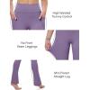 imageMAGCOMSEN Womens High Waisted Flare Leggings Tummy Control Yoga Pants with Pockets Mini Flared Bootcut Workout CasualDark Purple