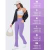 imageMAGCOMSEN Womens High Waisted Flare Leggings Tummy Control Yoga Pants with Pockets Mini Flared Bootcut Workout CasualLight Purple