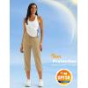 imageMAGCOMSEN Womens Hiking Capris Pants UPF 50 Lightweight Quick Dry Workout Travel Summer Casual Pants Zipper PocketsKhaki