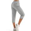 imageMAGCOMSEN Womens Hiking Capris Pants UPF 50 Lightweight Quick Dry Workout Travel Summer Casual Pants Zipper PocketsLight Gray