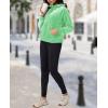 imageMAGCOMSEN Womens Hoodies HalfZip Cropped Velour Sweatshirts Long Sleeve Fleece Pullover with Pocket Casual OutfitsMint Green