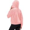 imageMAGCOMSEN Womens Hoodies HalfZip Cropped Velour Sweatshirts Long Sleeve Fleece Pullover with Pocket Casual OutfitsPink