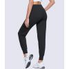 imageMAGCOMSEN Womens Joggers High Waisted Yoga Pants with Pockets Loose Leggings for Workout Athletic Lounge RunningBlack