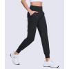 imageMAGCOMSEN Womens Joggers High Waisted Yoga Pants with Pockets Loose Leggings for Workout Athletic Lounge RunningBlack