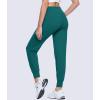 imageMAGCOMSEN Womens Joggers High Waisted Yoga Pants with Pockets Loose Leggings for Workout Athletic Lounge RunningEgreen