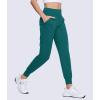 imageMAGCOMSEN Womens Joggers High Waisted Yoga Pants with Pockets Loose Leggings for Workout Athletic Lounge RunningEgreen