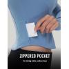 imageMAGCOMSEN Womens Lightweight Athletic Jacket Cropped Zip Up Workout Jackets Long Sleeve Yoga Tops Slim Fit Running GymHaze Blue