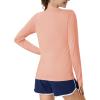 imageMAGCOMSEN Womens Long Sleeve Shirts UPF 80 Quick Dry Athletic Workout Tee Shirts with Thumb Holes Rash Guard Swim TopsApricot