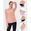 imageMAGCOMSEN Womens Long Sleeve Shirts UPF 80 Quick Dry Athletic Workout Tee Shirts with Thumb Holes Rash Guard Swim TopsApricot
