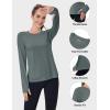 imageMAGCOMSEN Womens Long Sleeve Shirts UPF 80 Quick Dry Athletic Workout Tee Shirts with Thumb Holes Rash Guard Swim TopsDark Grey