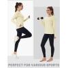 imageMAGCOMSEN Womens Long Sleeve Shirts UPF 80 Quick Dry Athletic Workout Tee Shirts with Thumb Holes Rash Guard Swim TopsLightapricot