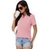 imageMAGCOMSEN Womens Polo Shirts Cotton Short Sleeve VNeck Collared Tops Golf Shirt Work Casual Summer Tee
