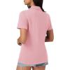 imageMAGCOMSEN Womens Polo Shirts Cotton Short Sleeve VNeck Collared Tops Golf Shirt Work Casual Summer Tee