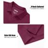imageMAGCOMSEN Womens Polo Shirts Cotton Short Sleeve VNeck Collared Tops Golf Shirt Work Casual Summer TeeBurgundy