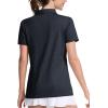 imageMAGCOMSEN Womens Polo Shirts Short Sleeve Quick Dry Golf TShirts Collared Golf Tops for Work Casual 4 ButtonsBlack