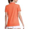 imageMAGCOMSEN Womens Polo Shirts Short Sleeve Quick Dry Golf TShirts Collared Golf Tops for Work Casual 4 ButtonsOrange