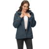 imageMAGCOMSEN Womens Sherpa Jacket Zip Up Hoodie Fuzzy Teddy Coat with Zipper Pockets Lightweight Fleece Lined Warm Winter CoatDark Grey