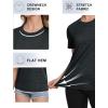 imageMAGCOMSEN Womens Short Sleeve T Shirts UPF 50 Sun Protection Quick Dry Athletic Running Workout Tee TopsBlack