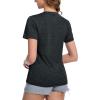 imageMAGCOMSEN Womens Short Sleeve T Shirts UPF 50 Sun Protection Quick Dry Athletic Running Workout Tee TopsBlack