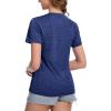 imageMAGCOMSEN Womens Short Sleeve T Shirts UPF 50 Sun Protection Quick Dry Athletic Running Workout Tee TopsDark Blue
