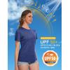imageMAGCOMSEN Womens Short Sleeve T Shirts UPF 50 Sun Protection Quick Dry Athletic Running Workout Tee TopsDark Blue